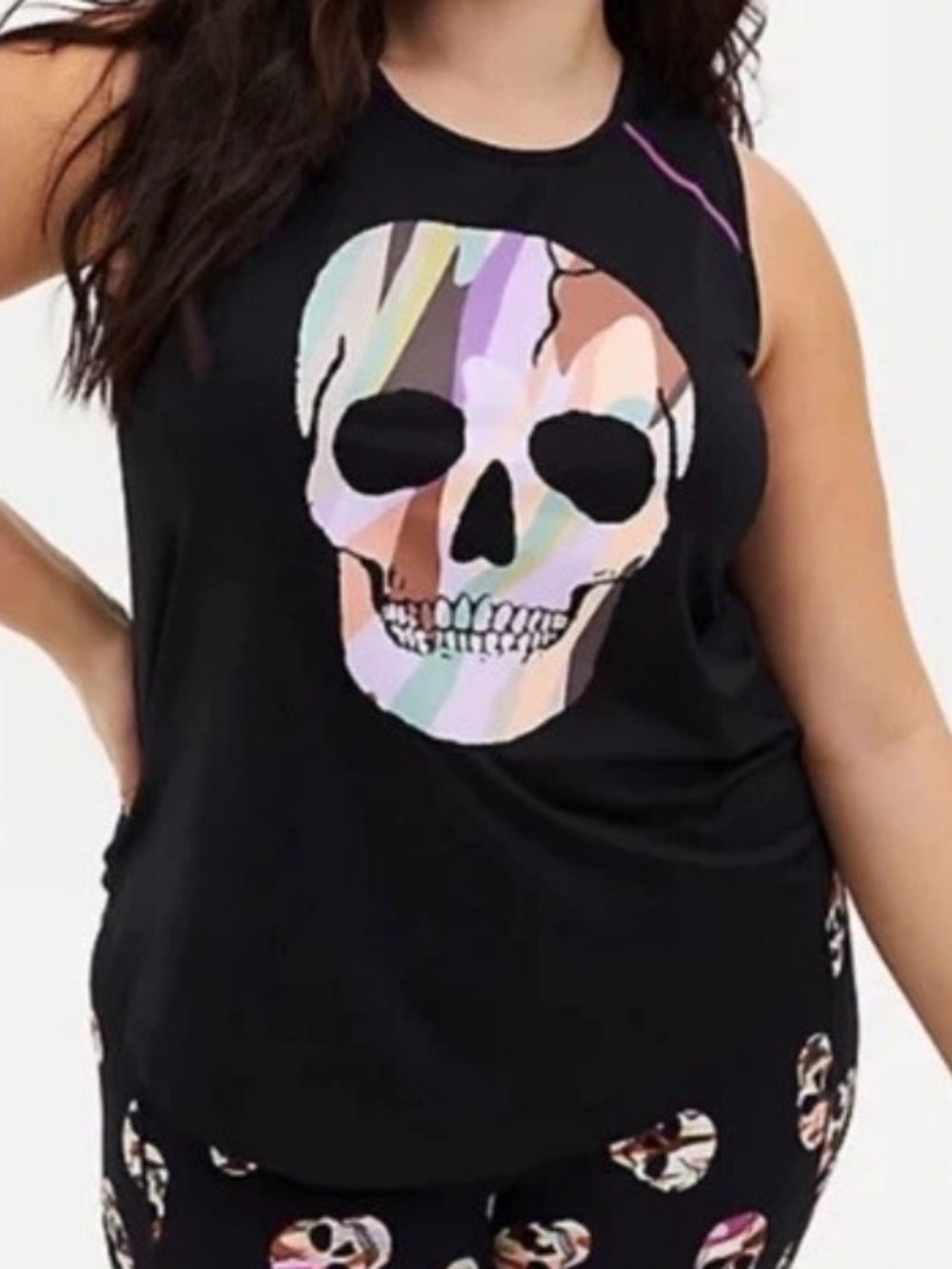 Torrid Active sleevelessโ tank top multi-colored camo skull Womenโs Size 1X
